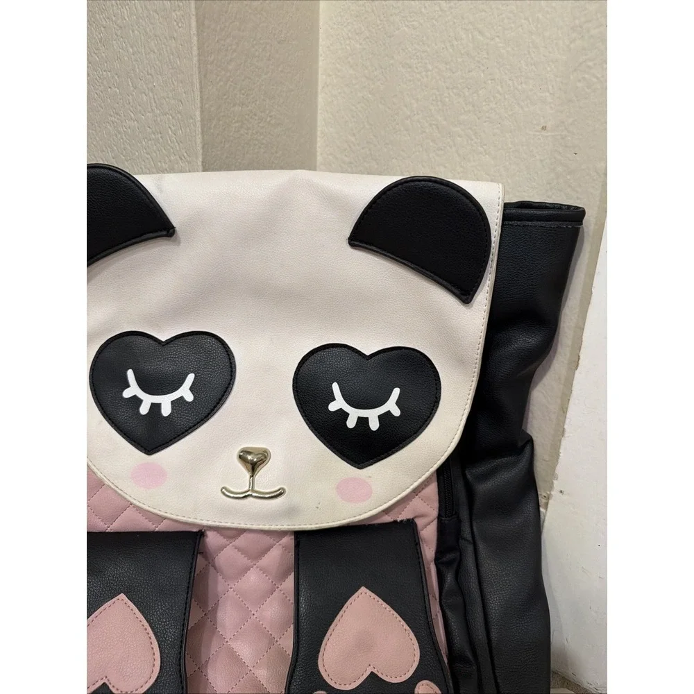 Luv Betsey By Betsey Johnson Pink Panda Backpack Black Large